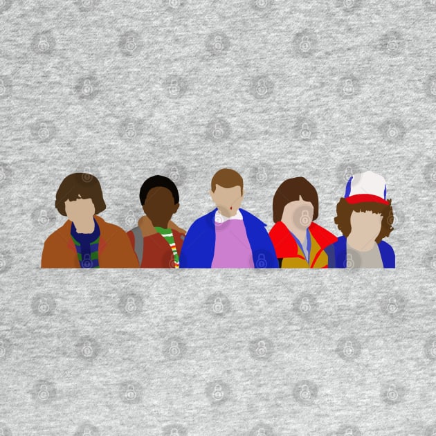 STRANGER THINGS SQUAD (Minimalist Print) by tytybydesign